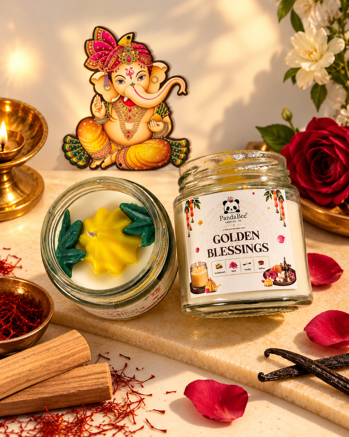 Golden Blessings Ganesh Chaturthi Candle Hamper